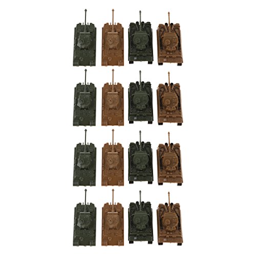 16 Stücke Tank Kampfwagen Modell Set, 1:144 Maßstab Panzer VI Tiger + V Panther, Kunststoff Militärmodell für Sammler und Deko von getuse