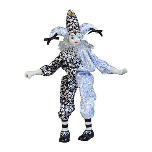 18 cm Keramik Clown Puppe mit Schönem Outfit, Handgemachte Dekoration für Sammler, Halloween Requisiten und Geschenk- Stil C 18 cm Keramik Clown Puppe mit Schönem Outfit, Handgemachte Dekoration für Sammler, Halloween Requisiten und Geschenk- Stil C von getuse