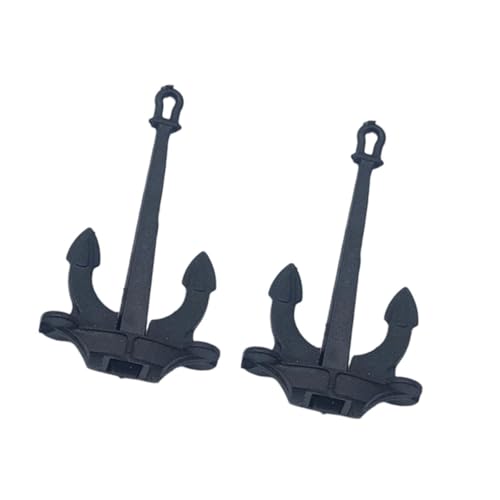 2X RC Boot Teile Nautischen Schiff Modell Marine Teile Simulation Stange, Miniatur Anker mit beweglicher Struktur für Modellbau, Verschiedene Größen- 1.6 cm X 2.4 cm von getuse