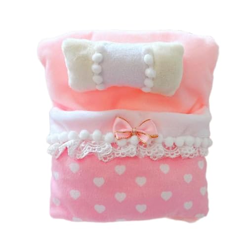 3-teiliges Puppen-Bettwäsche-Set mit Decke, Bettlaken und Kissen für 17 cm große Puppen, Miniatur-Puppenhaus-Bett-Dekorationen 3-teiliges Puppen-Bettwäsche-Set mit Decke, Bettlaken und Kissen für 17 cm große Puppen, Miniatur-Puppenhaus-Bett-Dekorationen von getuse