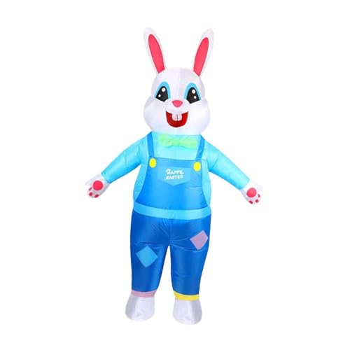 Aufblasbares Hasenkostüm Ostern mit integriertem Ventilator, Tierkostüm für Festivals Paraden Partys von getuse