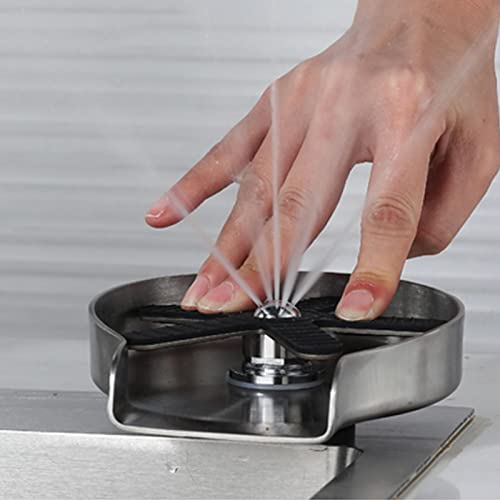 Automatischer Glasspüler Bar Kaffeetassenreiniger Küchenspüle Krug Unterlegscheibe Edelstahl Hochdruckreinigung Kein Strom erforderlich von getuse