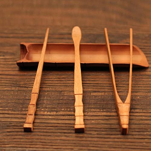 Bambus-Matcha-Teelöffel-Utensilien-Set – chinesische Gongfu-Teezeremonie-Werkzeuge mit Teeschaber, Clip, Nadel und Löffel Bambus-Matcha-Teelöffel-Utensilien-Set – chinesische Gongfu-Teezeremonie-Werkzeuge mit Teeschaber, Clip, Nadel und Löffel von getuse