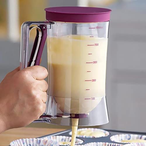 Chef Cupcake Pfannkuchen Crêpe Teigspender mit Schnellverschluss-Griff und Messanleitung, lebensmittelechtes Antihaft-Backwerkzeug Chef Cupcake Pfannkuchen Crêpe Teigspender mit Schnellverschluss-Griff und Messanleitung, lebensmittelechtes Antihaft-Backwerkzeug von getuse
