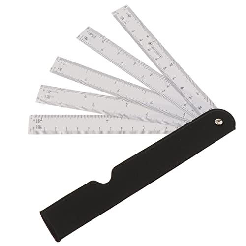 Fächerförmiges Lineal mit 5 Klingen, Maßstab 12 Maßstäbe 1:10 1:15 1:20 1:25 1:30 1:80 ~ 1:175 von getuse