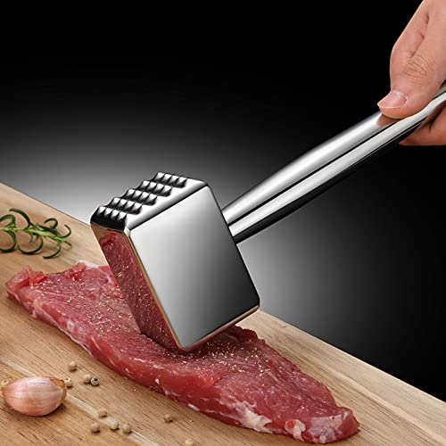 Fleischklopfer Edelstahl Fleischklopfer Doppelseitige Fleischhammer für Huhn Rindfleisch Steak Ergonomischer Griff Rutschfester Griff Lebensmittelqualität Fleischklopfer Edelstahl Fleischklopfer Doppelseitige Fleischhammer für Huhn Rindfleisch Steak Ergonomischer Griff Rutschfester Griff Lebensmittelqualität von getuse