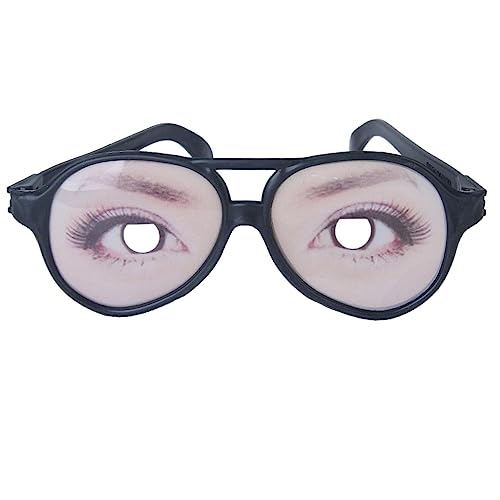 Lustige Brille für Damen, großer Rahmen, Kunststoff, zufällige Lidschattenfarbe, für Partys und Kostümveranstaltungen Lustige Brille für Damen, großer Rahmen, Kunststoff, zufällige Lidschattenfarbe, für Partys und Kostümveranstaltungen von getuse
