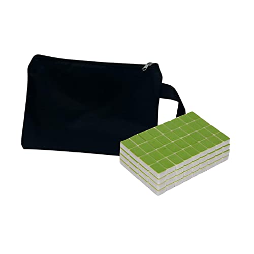 Mahjong klassisches traditionelles Tischspiel, leicht, Mini-Reise-Set für Outdoor-Wohnheim, Zuhause, Grün von getuse