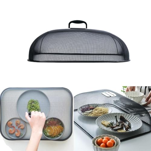 Metall-Abdecknetz für Küche, Picknick, Grillen, hält Insekten fern mit drehbarem Griff und Netz-Design Metall-Abdecknetz für Küche, Picknick, Grillen, hält Insekten fern mit drehbarem Griff und Netz-Design von getuse