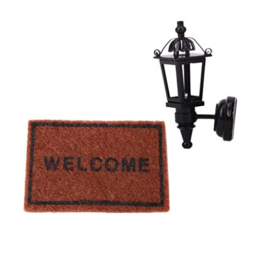 Mini LED Wandleuchte & Teppichdecke für 1/12 Puppenhaus Garten Zubehör, Metall Lampe mit EIN/Aus Schalter Mini LED Wandleuchte & Teppichdecke für 1/12 Puppenhaus Garten Zubehör, Metall Lampe mit EIN/Aus Schalter von getuse