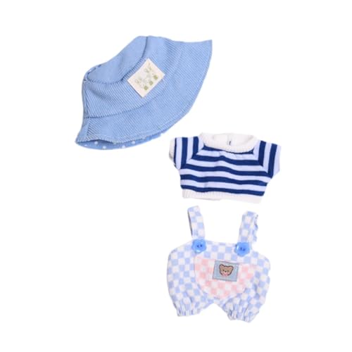 Miniatur-Puppenkleidung für 15 cm große Puppen, niedliche Puppen-Outfits für Mädchen, weiches Stoff-Zubehör mit Hosen und Hüten, für Puppensammler und Kinder (Stil F) von getuse