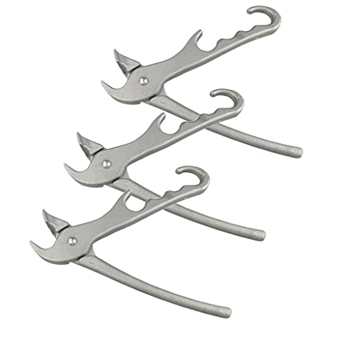 Pizzablech-Greifer aus Aluminium mit ergonomischem Griff, hitzebeständiges Küchenwerkzeug zum sicheren Anheben von heißen Tellern, Schüsseln und Backblechen, 3 Stück von getuse