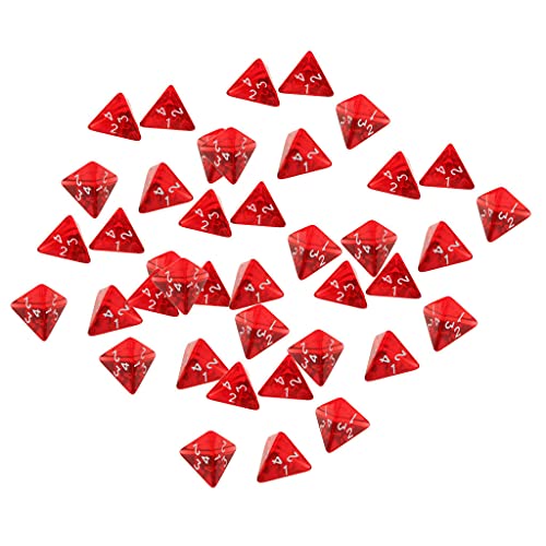 Polyedrisches Würfel-Set, D4, Acryl, für Brettspiele, RPG, Tischspiele, Gaming-Zubehör, 40-teiliges Set von getuse
