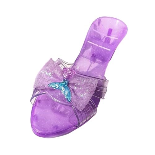 Prinzessin Schuhe mit Schleife, Mädchen Jelly Sandalen, 19 cm Länge, 4,5 cm Absatz für Sommer, Tanz, Party, Kostüm von getuse