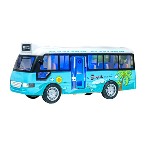 Stadtbus Spielzeugbus mit Geräuschen und Lichtern, Trägheitsantrieb Fahrzeug, Türöffnungsfunktion Modellauto für Kinder, Blau Stadtbus Spielzeugbus mit Geräuschen und Lichtern, Trägheitsantrieb Fahrzeug, Türöffnungsfunktion Modellauto für Kinder, Blau von getuse