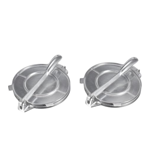 Tortilla-Macher-Presse, antihaftbeschichtet, DIY-Maismehl, Roti-Fladenbrot-Teigwerkzeug, Aluminium, Silber, 16,5 cm und 20,3 cm, 2 Stück Tortilla-Macher-Presse, antihaftbeschichtet, DIY-Maismehl, Roti-Fladenbrot-Teigwerkzeug, Aluminium, Silber, 16,5 cm und 20,3 cm, 2 Stück von getuse