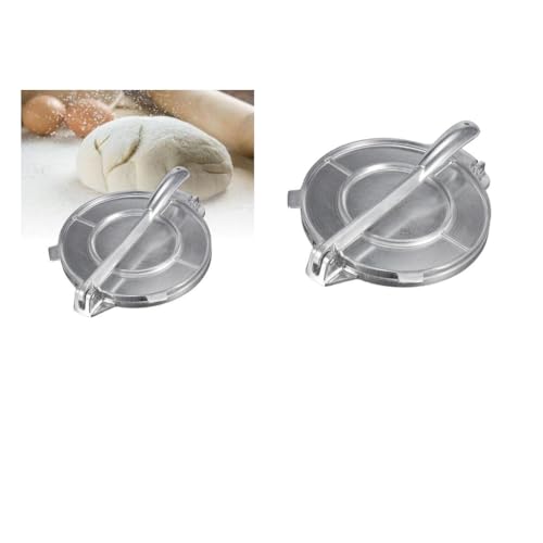 Tortilla-Presse, 16,5 cm, antihaftbeschichtet, Maismehl, Roti, Fladenbrot-Teigwerkzeug, 2 Stück Tortilla-Presse, 16,5 cm, antihaftbeschichtet, Maismehl, Roti, Fladenbrot-Teigwerkzeug, 2 Stück von getuse