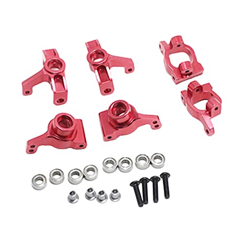 Vorderradsitz und Hinterradsitz C-Form Mount Set für 144001 1/14 RC Auto, Rot Metall Ersatzteile, Langlebiges Upgrade Zubehör Kit von getuse