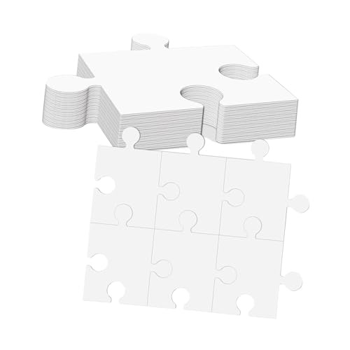 getuse 30-teiliges Puzzle-Set aus weißem Karton, blanko Vorlagen für selbstgemachte Kunstwerke, 20x23 cm, pädagogisch wertvoll für Kinder von getuse