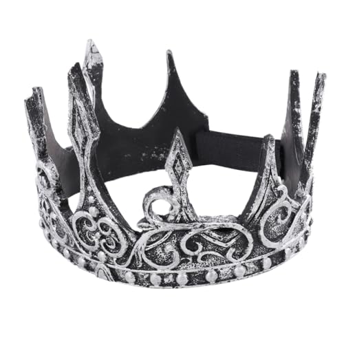 getuse Antiker Mittelalter Kopfschmuck PU Krone für Männer Silber Cosplay Zubehör für Party Abschlussball Kostüm getuse Antiker Mittelalter Kopfschmuck PU Krone für Männer Silber Cosplay Zubehör für Party Abschlussball Kostüm von getuse