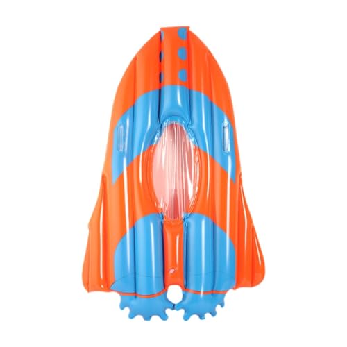 getuse Aufblasbares Flugzeug-Surfbrett für Kinder mit Griffen, PVC-Körperbrett, Pool-Schwimmer für Strandparty und Wasserspaß, 120 x 84 cm von getuse