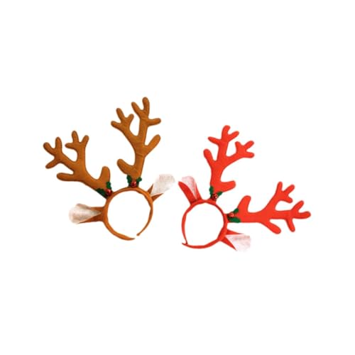getuse Haarreif mit Rentiergeweih für Weihnachten, Hochzeit, Fotos, mehrfarbig, festliches Haar-Accessoire, 2 Stück getuse Haarreif mit Rentiergeweih für Weihnachten, Hochzeit, Fotos, mehrfarbig, festliches Haar-Accessoire, 2 Stück von getuse