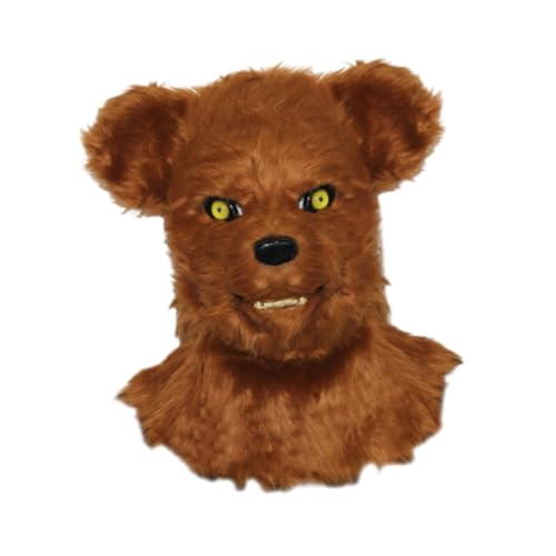 getuse Halloween-Maske Tiermaske für Kostüm Maskerade Party Festival Tierkopfmaske 40 cm x 33 cm- Braunbär von getuse