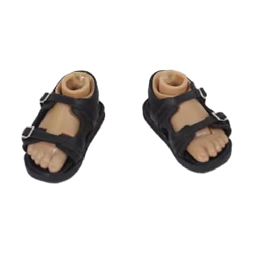 getuse Herren-Sandalen im Maßstab 1/6 für 30,5 cm große Actionfiguren, Simulation, Strandschuhe, PVC, PU-Leder, modische Schuhe, mehrfarbig von getuse