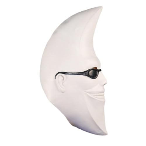 getuse Mondmann-Maske, lustiges weißes Mondkostüm für Karneval, Foto-Requisite, Party-Verkleidung von getuse
