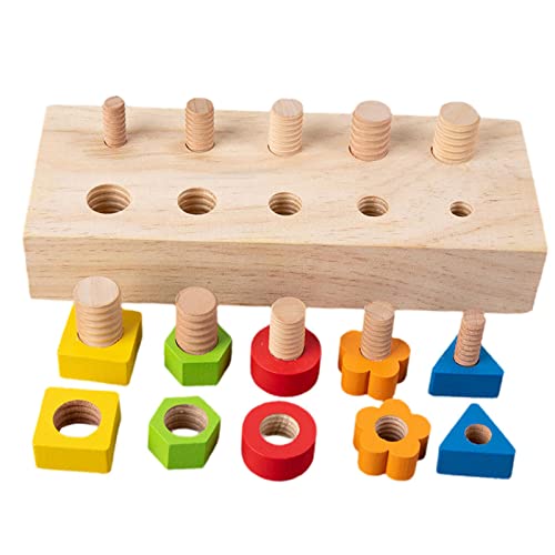 getuse Montessori Spielzeug Drehschrauben Holzmuttern Schrauben Kit Feinmotorik Lernspielzeug für Kleinkinder 8.74 x 3.62 x 2.56 inch getuse Montessori Spielzeug Drehschrauben Holzmuttern Schrauben Kit Feinmotorik Lernspielzeug für Kleinkinder 8.74 x 3.62 x 2.56 inch von getuse