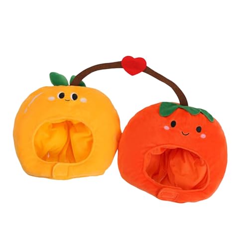 getuse Orange & Persimmon Stirnband Hut Prop Skurril Cartoon Obst Kostüm Hut für Halloween Stilvolle Mehrzweck Lustige von getuse