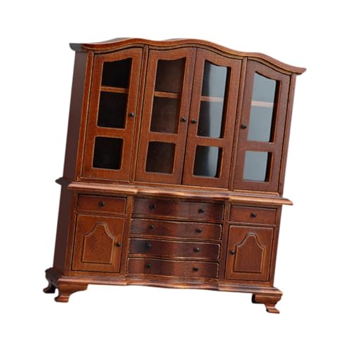 getuse Puppenhaus Miniaturschrank Vitrine Vitrine - 1:12 Maßstab Holz Bücherregal für Puppenhaus Dekor Wohnzimmer Jungen getuse Puppenhaus Miniaturschrank Vitrine Vitrine - 1:12 Maßstab Holz Bücherregal für Puppenhaus Dekor Wohnzimmer Jungen von getuse