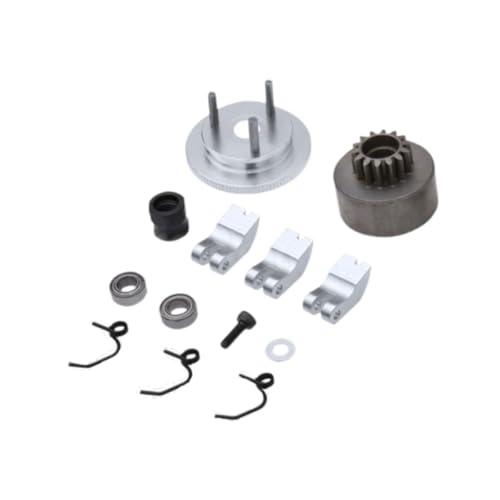 getuse RC Kupplungsglocke 14T Getriebe Schwungrad Montage für HSP Maßstab 1:8 Upgrade Teil 81020S Metall Kupplungsschuhe Kugellager Getriebe - Silber von getuse