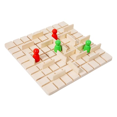 getuse Schachspiel aus Holz für 2 Spieler, 21.5 x 21.5 x 1 cm, Brettspiel für strategisches Denken, Familienspiele und Lernentwicklung von getuse