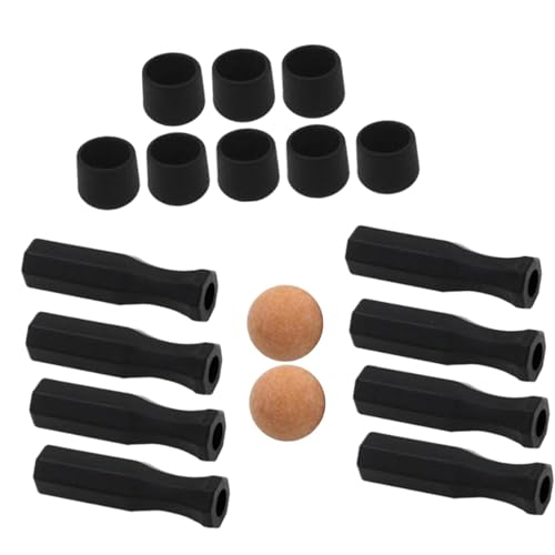 getuse Tischfußballgriffe, 18-teiliges Set, Standard, leicht, Mini-Tischfußballspiel, Ersatz-Stangenendkappen, orangefarbener Ball getuse Tischfußballgriffe, 18-teiliges Set, Standard, leicht, Mini-Tischfußballspiel, Ersatz-Stangenendkappen, orangefarbener Ball von getuse