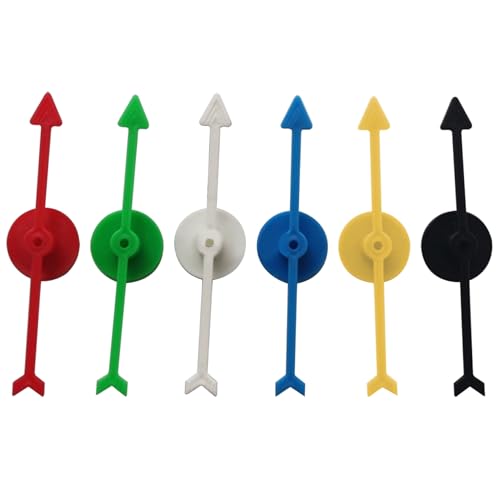 ggtuyt Brettspiele Arrow Spinner 6PCS 3,9 -Zoll -Brettspiel Spinner in 6 Farben Plastikspinner Brettspiel Ersatz für das Unterrichtsraum Funny Party Game von ggtuyt