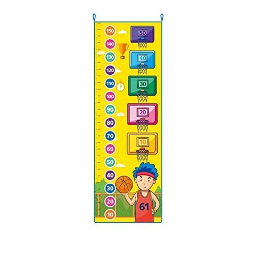 Kinder-Wandteppich mit Hochsprung-Training, lustiges Bounce-Training, Indoor-Spiel-Wandaufkleber, mit 10 Puppen und 2 Haken, 3 Modelle (Größe: 50 x 150 cm) von ghghnrtgefrgnhnxdf
