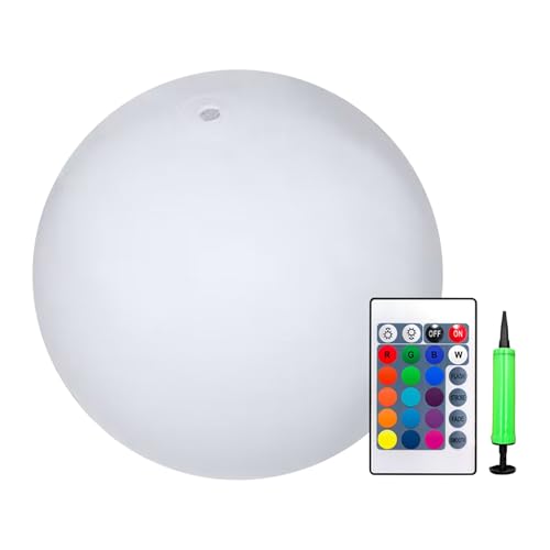 Aufblasbarer leuchtender Ball - 38 cm LED Light Pool Toy | 16-Farben-Fernbedienung Schwimmbugel mit IP68 wasserdichtes Design für Pool Yard Fun | Blatablle Balll - Innenkernspiele im Freien Aufblasbarer leuchtender Ball - 38 cm LED Light Pool Toy | 16-Farben-Fernbedienung Schwimmbugel mit IP68 wasserdichtes Design für Pool Yard Fun | Blatablle Balll - Innenkernspiele im Freien von gifyym