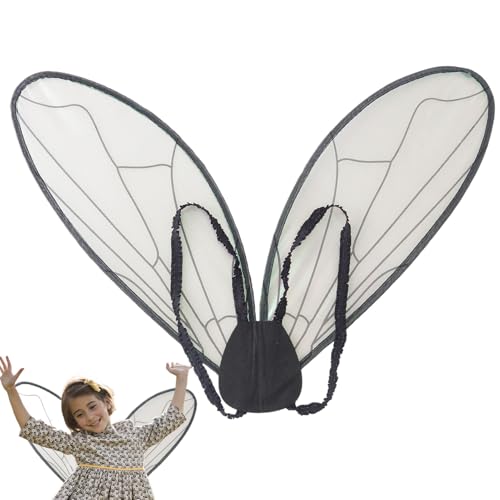 Feenflügel - Feenflügel Für Erwachsene Frauen Kinder | Schwarzes Engel Kostüm Für Festliches Rollenspiel | PP Wing Für Anime -Ausstellungen, Karneval, Maskerade, Weihnachten, Geburtstage, Halloween- U von gifyym