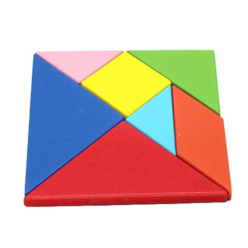Hölzerne Hirnteaser - Tangram Puzzle - Bildungslernspielzeug | Sicher Farbenfrohe Holzmusterblöcke, Pädagogischer Hirnteaser -Spielzeug Für Kreativität, Form Und Farberkennung, Perfekter Ho von gifyym
