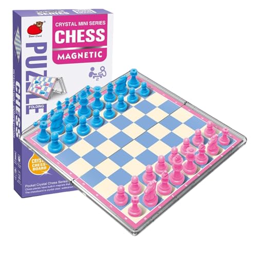 Magnetisches Schachspiel - Schachbrett Magnetisch | Faltbar & Magnetisch, Tragbares Familienspiel Für Erwachsene & Jugendliche | Lernspielzeug & Puzzle-Schachfiguren von gifyym