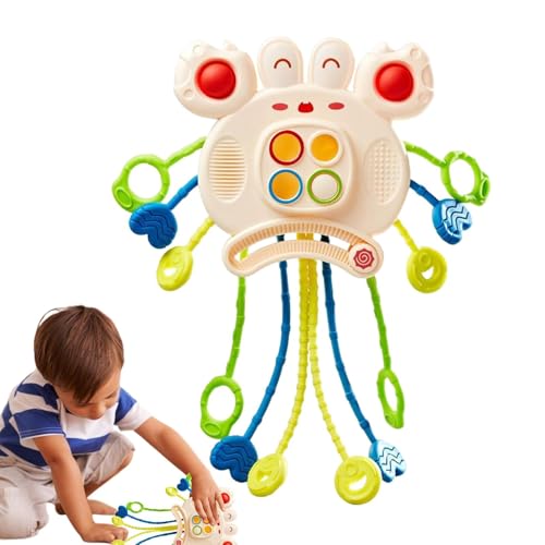 Pull String Spielzeug - Niedlicher Früherziehungsspaß für Babys, sensorisches Spielzeug, Zappelspielzeug für Babys - Sensorisches und -Spielzeug mit Krabbendesign für Babys, fördert sensorische Erkund Pull String Spielzeug - Niedlicher Früherziehungsspaß für Babys, sensorisches Spielzeug, Zappelspielzeug für Babys - Sensorisches und -Spielzeug mit Krabbendesign für Babys, fördert sensorische Erkund von gifyym