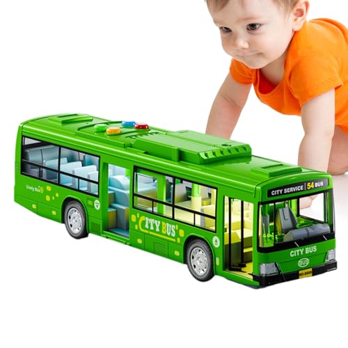 gifyym Busspielzeug für Jungen und Mädchen | Simulierte Funktionstüren – Spielset Miniatur-Display Modell | Spielzeugfahrzeuge aus Metall, Figuren für Mädchen und Jungen von gifyym