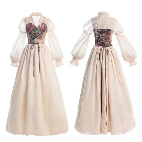gifyym Damen Renaissance Kleid Puffärmel Renaissance Kleid Viktorianische Fee Hexenkostüm Hohe Taille Gerafft Mittelalter Kleid Cosplay Halloween Festival Mottoparty gifyym Damen Renaissance Kleid Puffärmel Renaissance Kleid Viktorianische Fee Hexenkostüm Hohe Taille Gerafft Mittelalter Kleid Cosplay Halloween Festival Mottoparty von gifyym