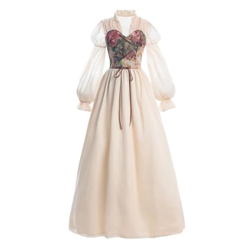 gifyym Damen Renaissance Kleid Puffärmel Renaissance Kleid Viktorianische Fee Hexenkostüm Hohe Taille Gerafft Mittelalter Kleid Cosplay Halloween Festival Mottoparty gifyym Damen Renaissance Kleid Puffärmel Renaissance Kleid Viktorianische Fee Hexenkostüm Hohe Taille Gerafft Mittelalter Kleid Cosplay Halloween Festival Mottoparty von gifyym