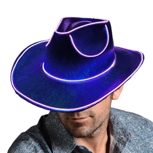 gifyym LED Light-up Cowboy Hut-funkelnde Paillist-Partyhut mit Multi-Mode-Glanz für Tanz, Festivals und Kostümveranstaltungen-Batterie betrieben gifyym LED Light-up Cowboy Hut-funkelnde Paillist-Partyhut mit Multi-Mode-Glanz für Tanz, Festivals und Kostümveranstaltungen-Batterie betrieben von gifyym