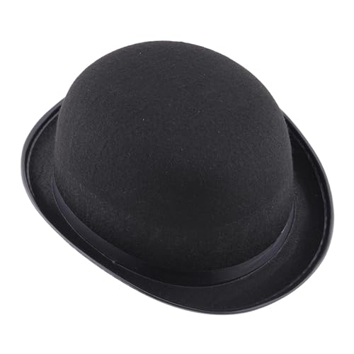 gifyym Schwarzer Zylinder | -Kostümhut | Kutscherhut | Klassischer schwarzer Bowler-Derby-, Halloween-Kostümaccessoire aus Filz für -Cosplay-Kostüm gifyym Schwarzer Zylinder | -Kostümhut | Kutscherhut | Klassischer schwarzer Bowler-Derby-, Halloween-Kostümaccessoire aus Filz für -Cosplay-Kostüm von gifyym