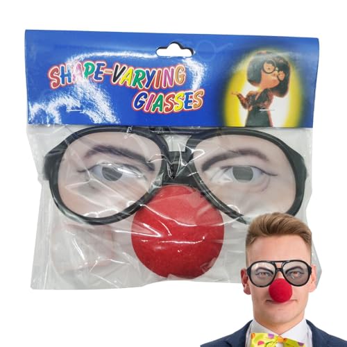 gifyym Streich-Verkleidungsbrille, lustige Kostümbrille - Verkleidungsbrillen für Männer und Frauen,Leichtes Trickspielzeug für Halloween, Familientreffen, Cosplay-Partys, Aprilscherz gifyym Streich-Verkleidungsbrille, lustige Kostümbrille - Verkleidungsbrillen für Männer und Frauen,Leichtes Trickspielzeug für Halloween, Familientreffen, Cosplay-Partys, Aprilscherz von gifyym