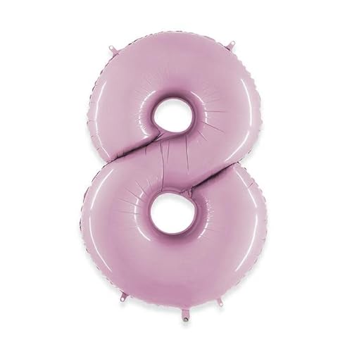 gioco Folienballon 102 cm Rosa Zahl (8) von gioco