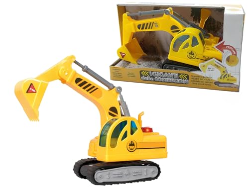 Bagger Spielzeug Bagger mit echten Lichtern und Geräuschen, Kupplungsbewegung, Raupen, Baustelle, Raupenbagger, Konstruktionen, Arbeitsmittel, Bagger, Bulldozer von giocoscuolaregalo